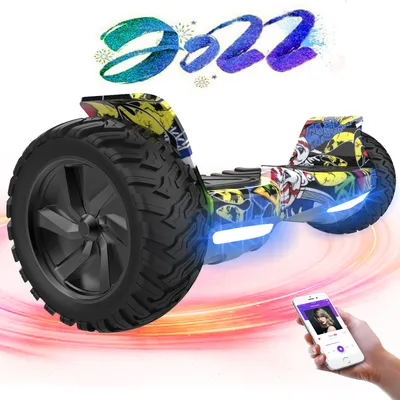 Produktbild von GeekMe Hoverboard 8,5 Zoll Elektro Scooter mit Bluetooth, All Terrain Self Balancing Scooter mit LED-Beleuchtung für Erwachsene und Kinder