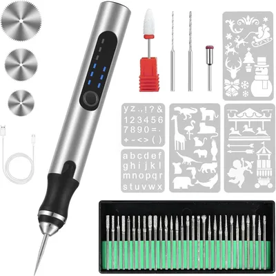 Produktbild von USB-Gravurstift, elektrisches Gravurwerkzeug-Set, Schleifstift, Schnitzwerkzeug