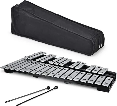 Produktbild von GOPLUS Faltbares Xylophon, Vibraphon mit 30 Tönen, Glockenspiel mit Schlägeln, auch als Pädagogisches Percussion Musikinstrument