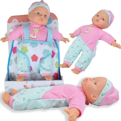Produktbild von Gummibaby-Puppe Mit Rucksack Träger Geschenk Junge Mit Rucksack