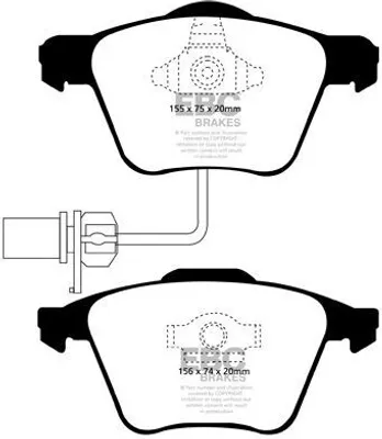 Produktbild von EBC Brakes Bremsbeläge Bremsklötze VORNE DP1495