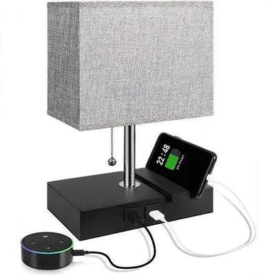 Immagine prodotto di Lampada da notte dimmerabile con funzione touch e presa di ricarica USB per smartphone, ideale per la camera da letto e il soggiorno