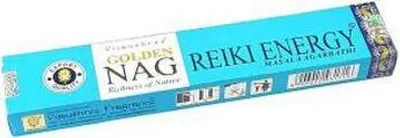 Produktbild von Räucherstäbchen Vijayshree "Golden Nag Reiki Energy" 15gr.