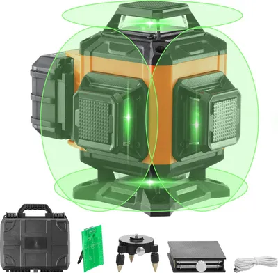 Zdjęcie produktu dla Laser obrotowy krzyżowy niwelator poziomica laserowa 16 linii pomiarowych 30m