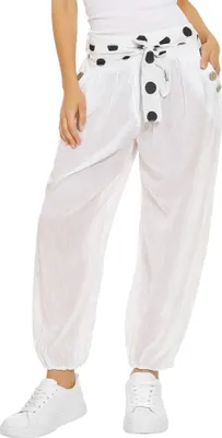 Produktbild von 270 Mississhop Damen leichte Hose Sommerhose Haremshose Ballonhose  Weiß