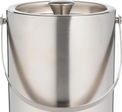 Immagine prodotto di Secchiello per ghiaccio robusto - Doppia parete in acciaio inox - 1,5 l - Argento