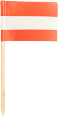 Produktbild von Papstar Deko Picker Flaggen Österreich Fahnenpicker 8cm 500 Stück