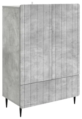 Image de Buffet vidaXL gris béton 66 x 34,5 x 97 cm en aggloméré