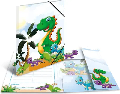 Produktbild von HERMA Eckspannermappe "Dinos" Karton DIN A3