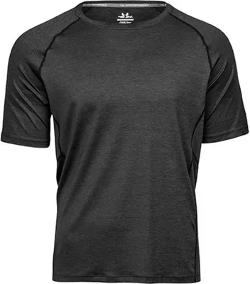 Produktbild von TEE JAYS Herren CoolDry Sport Shirt 18.7020 Gr. L black melange