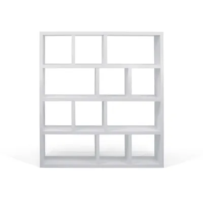 Produktbild von Bücherregal 4 Ebenen 150 weiß lackiert, 150 x 34 x 159