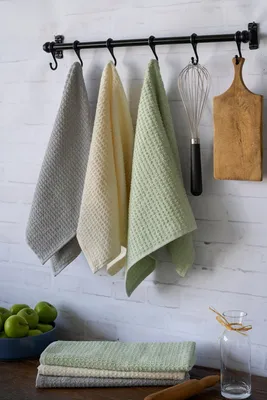 Produktbild von Hermia Concept, Carmen, Waschhandtuch-Set (6-teilig), Grün, 100% BAUMWOLLE, 40 x 66 cm