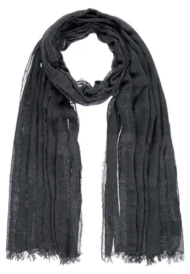 Produktbild von Damen leichter Boho Schal schwarz Passigatti