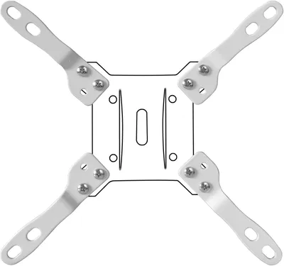 Image de 4 adaptateurs VESA, couleur blanche, pour rallonger de 10 cm (VESA 100) les supports de moniteur. Modèle : AD6W