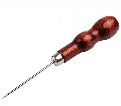 Ahle mit Holzgriff, 12,5 cm lang – Vorstecher für Leder und Stoffe.