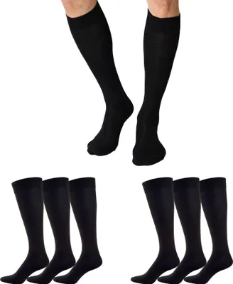 Produktbild von NUR DIE Herren Kniestrümpfe 6-Pack Bambus Viskose Kniesocken - schwarz - Größe 39-42