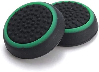 Immagine prodotto di Go Go Gadget – Impugnature per pollice – Compatibili con Playstation e Xbox – Copri-joystick – Impugnature per controller – Accessori per videogiochi – Silicone – Nero con verde
