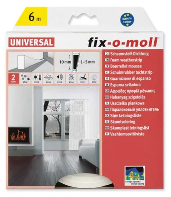 Produktbild von Schaumstoffdichtung fix-o-moll 6m x 10mm x 5mm