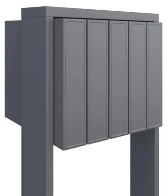 Produktbild von Briefkastenanlage Flag for Five in Grau Metallic