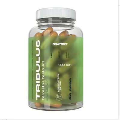 Produktbild von nowmax® Tribulus Terrestris TESTO 4:1 1000 mg – 90 Kapseln, 200 mg Saponine, Nahrungsergänzung für Sport & Fitness