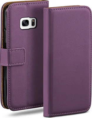 Produktbild von moex® Book Case kompatibel mit Samsung Galaxy S7 - Hülle 360 Grad klappbar, Lila
