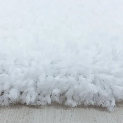 Produktbild von Hochflor Teppich Sima Läufer, Farbe: Weiß, Größe:80x250 cm