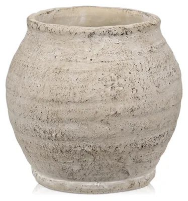 Image de Solidchoice - Vase rustique en ciment de 15 cm, idéal pour la décoration de fleurs et de plantes