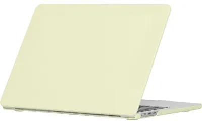 Produktbild von Mobigear Cream Matte Schutzhülle für MacBook Air 13 Zoll (2022-2026), Hartschalenhülle, Gelb, Modell A2681 / A3113 / A3240 / A3449
