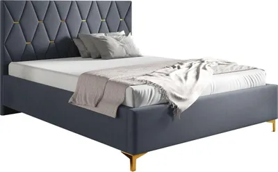 Produktbild von MIRJAN24 Polsterbett Totti I, Ehebett mit zwei Bettkasten, Leistenlattenrost mit Metallrahmen und zwei Gasdruckfedern (Farbe: Manila 20, Größe: 140x200 cm)