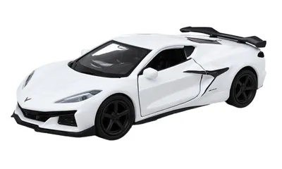 Produktbild von CHEVROLET CORVETTE Z06 2023 Modellauto aus Metall mit Rückzug Modell Auto Spielzeugauto 12 (Weiss)