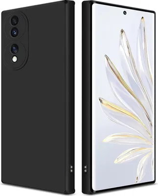 Produktbild von Silikon Hülle für Honor 70 Flüssigsilikon Dünn Gel Gummi Matt Kratzfeste Schutzhülle Schwarz