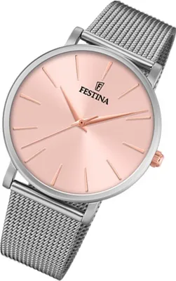 Produktbild von Festina Damen Uhr Ladies Classic F20475/2 Edelstahl Armband-Uhr silber UF20475/2
