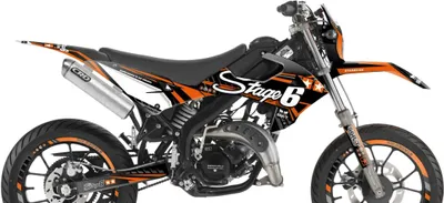 Obrázek produktu pro Grafická sada oranžových nálepek Stage6 pro Rieju Mrt po roce 2022