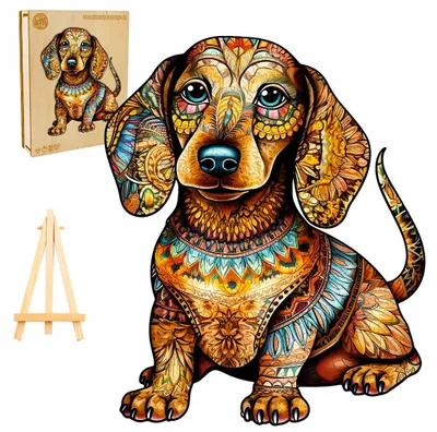 Produktbild von Pasjo24 Holzpuzzle Hund 300 Teile Großer Holzkasten