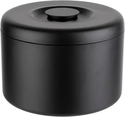 Produktbild von Großer Eiswürfelbehälter mit 6 Litern Fassungsvermögen, Eiseimer/Eisbox Aluminium - 27 cm x 27 cm x 20 cm, Nicht spülmaschinengeeignet, schwarz