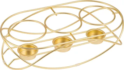 Produktbild von bremermann Speisenwärmer, für 3 Teelichter, ovale Warmhalteplatte, Stövchen, goldfarben