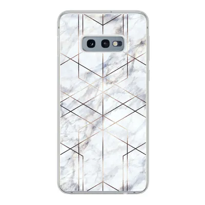 Produktbild von MuchoWow® Handyhülle Schutzhülle Hülle für Samsung Galaxy S10e Marmor - Gold - Weiß Silikon Softcase Handy Hülle - Handy
