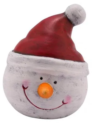 Produktbild von Keramikschneemannkopf, weiß, handgefertigt, *Germany*