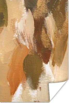 Produktbild von MuchoWow® Poster Farbe - Grün - Orange 120x180 cm - Kunstposter