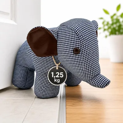 Immagine prodotto di Paraurti decorativo a forma di elefante, blu e bianco