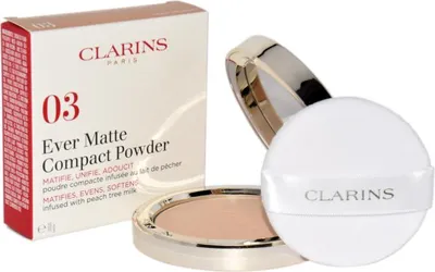 Produktbild von Clarins Ever Matte, Jeder Hauttyp, Light medium, Beige, Palette, Gepresstes Puder, Matte