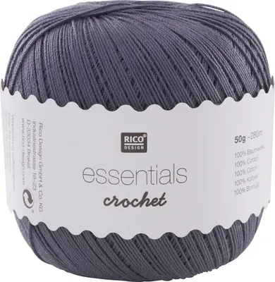 Produktbild von Rico Design Essentials Crochet, 50 g Mausgrau