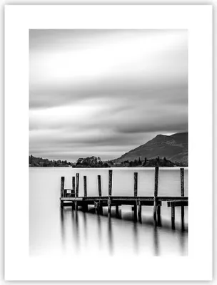 Produktbild von Poster - Poster ohne Rahmen - Schwarzweiß Landschaft See - 30x40 cm - Wand Bild - Wanddeko - Wandbilder - Kunstposter - Wandposter - Bilder - Kunstdruck - Wanddekoration - Wandbild - P2XPA30x40-4321