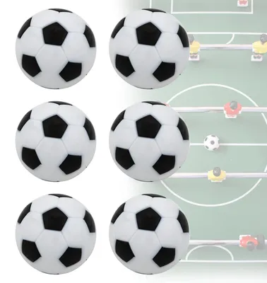 Productafbeelding van Tafelvoetbal balletjes - Set van 6 - 23 mm - Zwart-wit