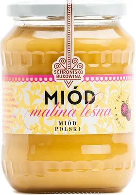 Zdjęcie produktu dla Miód malina leśna 710 ml/1kg - Schronisko Bukowina