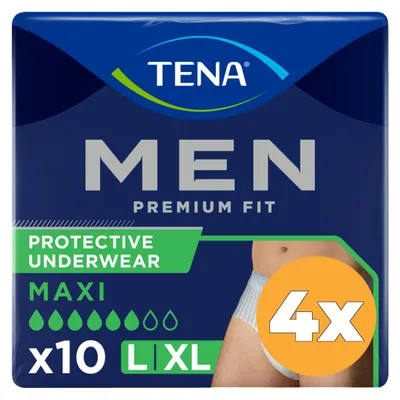 Produktbild von 4x Tena Men Premium Fit Maxi Large/XL (10 Stück)