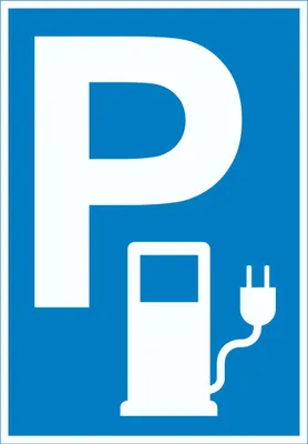 Produktbild von Parkplatz Stromtankstelle Schild Elektrofahrzeug A6 (105x148mm)