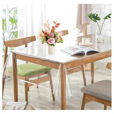 Productafbeelding van Transparante tafelkleed, 140x100 cm, afwasbaar, PVC