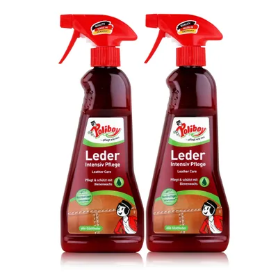 Produktbild von Poliboy Leder Intensiv Pflege 375ml - Pflegt, schützt mit Bienenwachs (2er Pack)