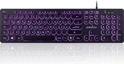 Image de Perixx PERIBOARD-317 R DE B Corded Keyboard German, QWERTZ Black Backlit